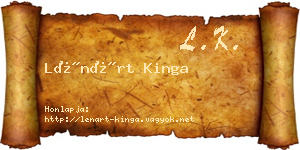 Lénárt Kinga névjegykártya